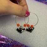 HALLOWEEN SERIES BAT GHOST EARRINGS 🔥🔥🔥 Black Photo 1