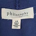 Philosophy  Navy Blue Cardigan sweater Large Photo 3