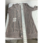 Womans Dress Barn Large Pink Blue Open Front Cardigan Sweater Photo 6