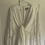 Long sleeve white floral dress Photo 1