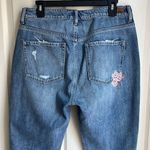 Garage Embroidered High Rise Mom Jeans (Distressed Medium Wash) -13 Photo 7