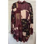 Bella Burgundy/Black Button Down Long Sleeve Shirt Dress Size‎ 1X High/low Tan Size XL Photo 6