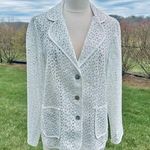 Susan Graver Eyelet Blazer Jacket Photo 0