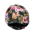 Floral Boss Rhinestone Baseball Cap Hat Black Pink Roses Flowers Bling Photo 3