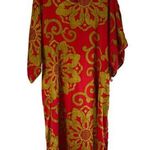 Natori Private Luxuries Red & Gold Kaftan Caftan Size L Elegant Loungewear Size L Photo 0
