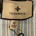 Tuckernuck Sea Stripe Catherine Maxi Dress Slate Blue Medium Belted Long Sleeve Photo 9