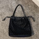 Elizabeth and James  Black Mesh Market Shoulder Bag Photo 0