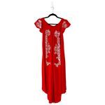 Free People Orange & White Rayon Off Shoulder Elastic Wide Leg Jumpsuit XS Photo 36