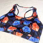 SheIn Blue & Red Floral Sports Bra Size 3XL Fitness Workout Activewear Comfort Outdoor Photo 3