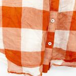 Anthropologie  Maeve Womens Flutter Sleeve Button Up Gingham Plaid Blouse Size XS Photo 4