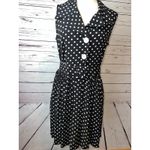 Jonathan Martin  Fit Flare Dress size 11 12 Polka Dot Pin Up Sleeveless‎ Rayon Photo 5