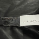 Michael Stars NWT Babe Black Vegan Faux Leather Shacket Size Large Photo 5