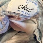 Vintage Chic High Rise Light Wash Denim Mom Shorts Y2K 90s Size 9 Small Photo 3