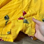Socialite  Yellow Floral Front Tie Romper with Pockets Size M NWT Photo 4