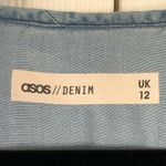 ASOS  Denim Short Sleeve Ruffle Wrap Dress Size US 8 Photo 7