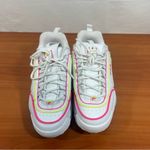 FILA  Women’s Disrupter II Contrast Piping White Pink Yellow Shoe Size 6 #991 Photo 2