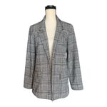 Rachel Zoe Brand New Knit Black and White Plaid Open Blazer Size M Photo 8