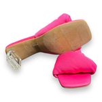 Open Edit  Cleo Sandal Size 5 Neon Pink Barbie Kitten Block Heel‎ 80s Slip On Photo 6