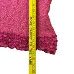 John fee Magic Women's Coral Textured Knit Sweater Boat Neck Ruffled Trim Large Pink Photo 8