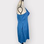 Trina Turk One Shoulder Ruffle Mini Dress Blue Women's Size Medium Photo 3