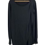 Betabrand Top Black Asymmetric Hem Wrap Look Minimalist Comfort Knit Womens XXL Photo 0