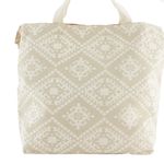 Summer & Rose SUMMER ROSE BEIGE CANVAS TOTE BAG Photo 5