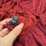 Lulus Only You and I Burgundy Long Sleeve Tie-Back Mini Skater Dress Photo 6