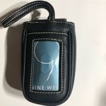 Nine West  Vintage 90’s Black Faux Leather Micro Mini Wristlet Cell Phone Holder Photo 2