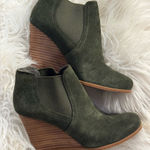Audrey Brooke  Boots Womens 6M Cindy Chelsea Olive Green Wedge Almond Toe Comfort Photo 0