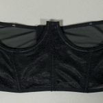 Black Floral Lace Mesh Corset Caging Bustier Waist Belt Lingerie Accessory Size M 🖤 Photo 2