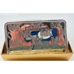 Michael Kors  SILVER‎ SMALL SHINY ARGENT CARD CASE WALLET ZIP AROUND Photo 1