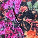 Analogy XL Floral Crinkle Gauze Zippered Front Drawstring Floral Hoodie Jacket Pink Photo 8