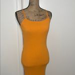 ZARA Vibrant Orange  Maxi Dress with Slim Fit Photo 1