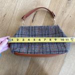 Plaid Handbag in Brown Faux Leather and Grey Photo 2