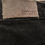 Carmar Zipper Zip Front Black Denim Jean Mini Skirt Washed Black Size 25 Photo 6