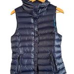 Gap Puffer Vest Down Fill Full Zip Snap Closure Navy Blue Womens Size Small Photo 0