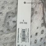 No Boundaries  Juniors Size L 11-13 White Mesh Cardigan Open Front Knit Sweater Photo 6