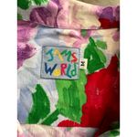 Jams World  Women's Blouse Set Button-down Cami Blue Floral Hawaiian Large Medium Photo 1