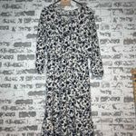 Old Navy | women blue floral midi dress with long sleeves Photo 8