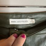 Avec Les Filles  dark green faux leather cropped pants Photo 2