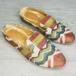Universal Threads  Mules Slides Woman’s 7 Aztec Tapestry Uppers Faux Fur shoes Photo 2