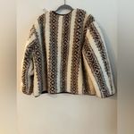 Old Navy  XL Sherpa Jacket NWT Brown Cream Aztec Geometric Fleece Coat Photo 3