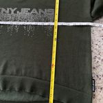 DKNY Y2K Olive green Long Puff-Sleeve with Rhinestone pullover Sweatshirt Sweater Photo 4