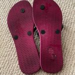 Havaianas Women’s Flip Flops Purple Size 8 Brazilian Sandals Palm Frond Like New Photo 4