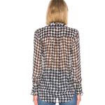 Equipment NWT  Samine Houndstooth Silk Ruffled Blouse Multicolor Women's Size XS Photo 1