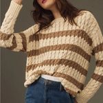 Anthropologie  Pilcro Longline Stitch Boho Oversized Sweater Xs Photo 0