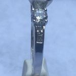 Sterling Silver Ring, CZ Princess Cut With Round Accents, Engagement, Size 7 Photo 2