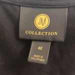 JM Collection NWT  Black Sequin Cold Shoulder Top Photo 3