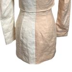 Significant Other Glider Blazer Linen Dress Cut Out Mini Peach Cream Womens Sz 4 Orange Photo 10