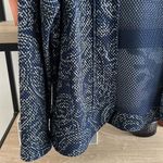 Chico's Mesh Jacquard Silver Paisley Print Lightweight Blazer, XL Photo 2